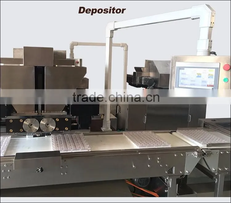 Chocolate bar depositing machine