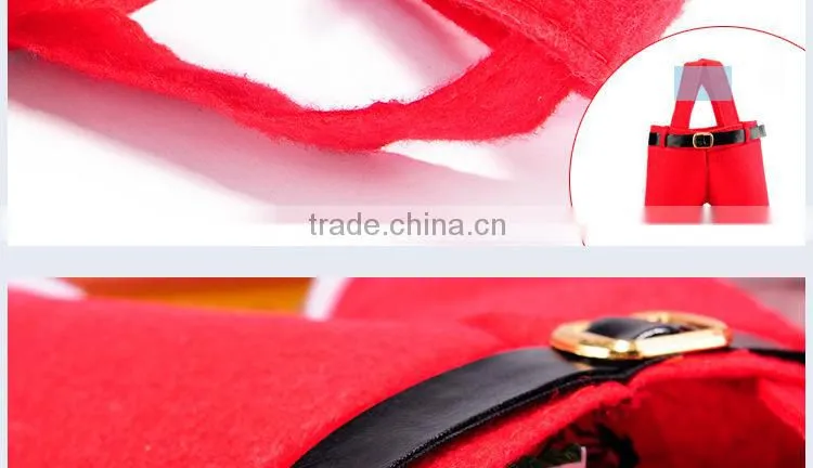 Christmas Tree Table Decoration Gift Toy Wedding Candy Handbag Santa Pants Treat Bag