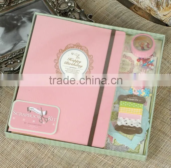 handmade paper scrapbook kit album