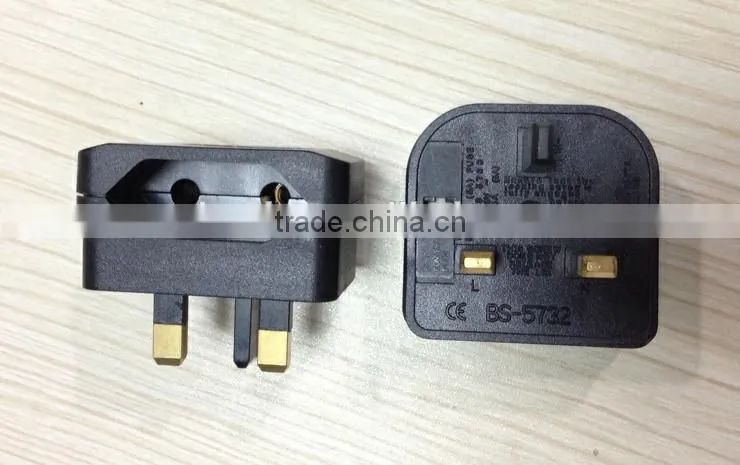 To goods alibaba 2015 Euro to uk plug adapter male to male electrical plug adapter with fuse CE