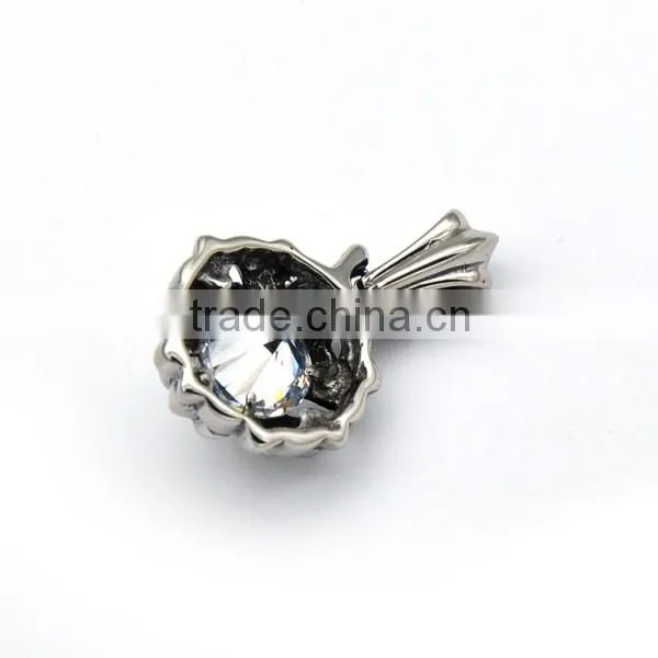 Wholesale Mens Vintage Jewelry Stainless Steel Religious Cross Pendant Silver Crystal Charm