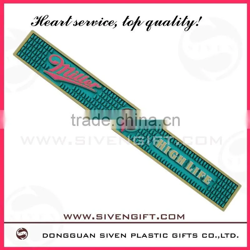 Customied cocacola bran name soft pvc bar mats with high quality