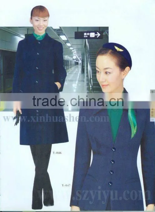 Classical smart design airline stewardess uniform