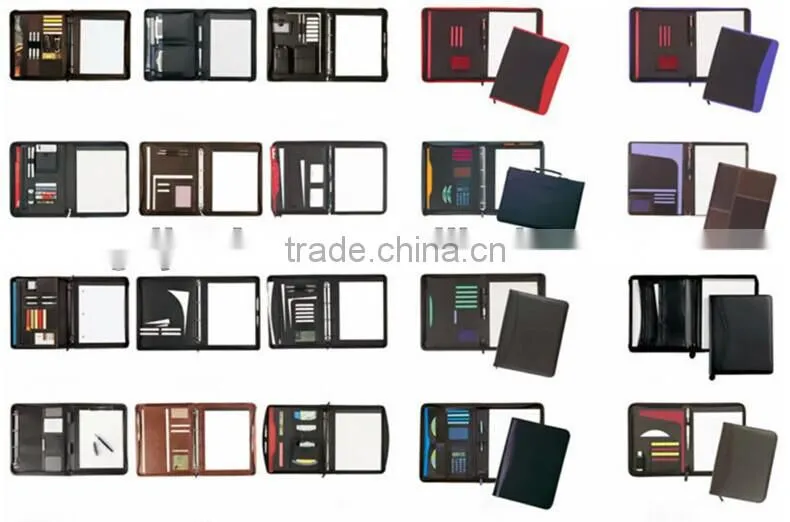 eco friendly ring binder file folder / business a4 size soft leather folder / a4 conference folder with ring binder