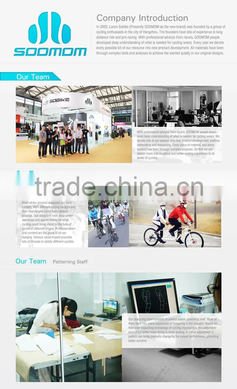 2014 new releasely 3D cutting prototype exotic sobike soomom unisex custom triathlon skinsuit cycling suit