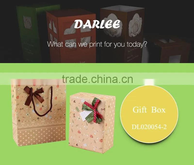 High quality custom printing diy christmas decorative gift paper bag in box