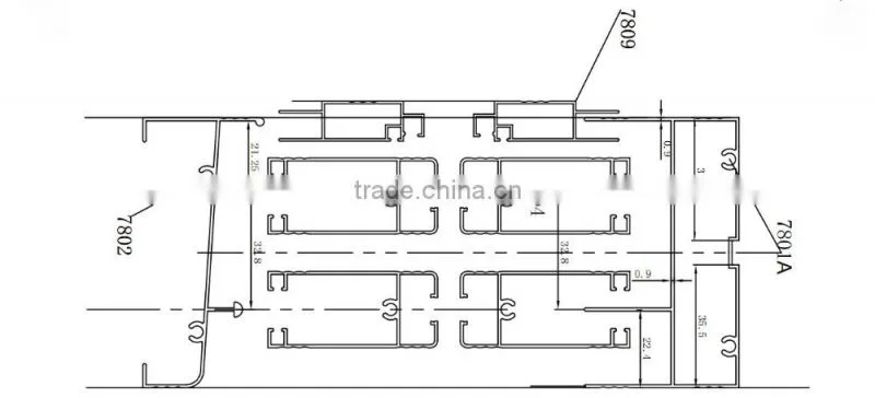 Aluminum Alloy Window and Door Profiles , Aluminum frame Profiles Price Per KG