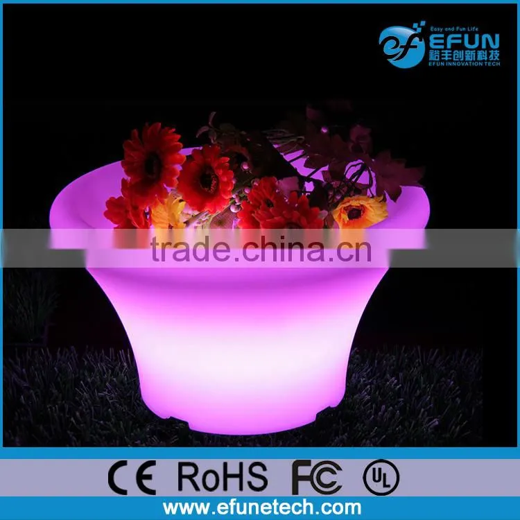 decorative rgb color flower illuminated vases,led glow planter flower pots