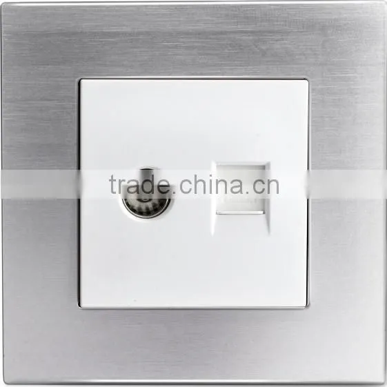 2016 new design IVOR aluminum uk usb wall socket with 2 usb port good reputation cool south africa wall socket switch