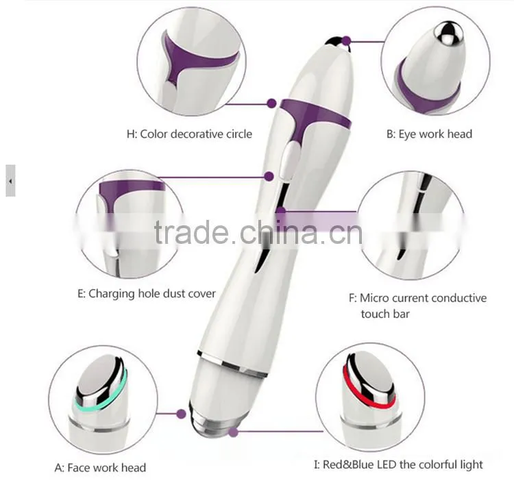 handheld LED light therapy lamp EMS skin tightening treatment facial machine
