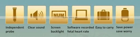 CE/ISO/FDA Approved Medical High Quality Fetal Doppler