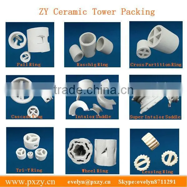 2" inch ceramic random tower packing media wheel ring