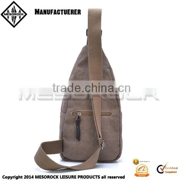 Outdoor travel canvas chest shoulder unbalance bag sling bag