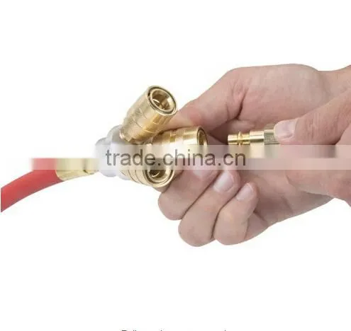 china suppliers high quality pu hose with brass german qucik connector