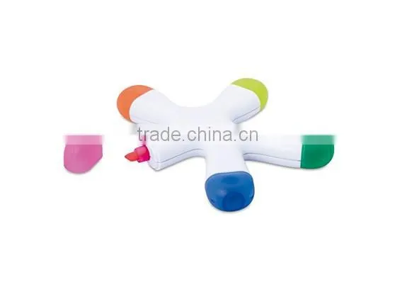 3 in 1 triangle shaped highlighter pen maker/multi colored highlighter pen/office & school supplies