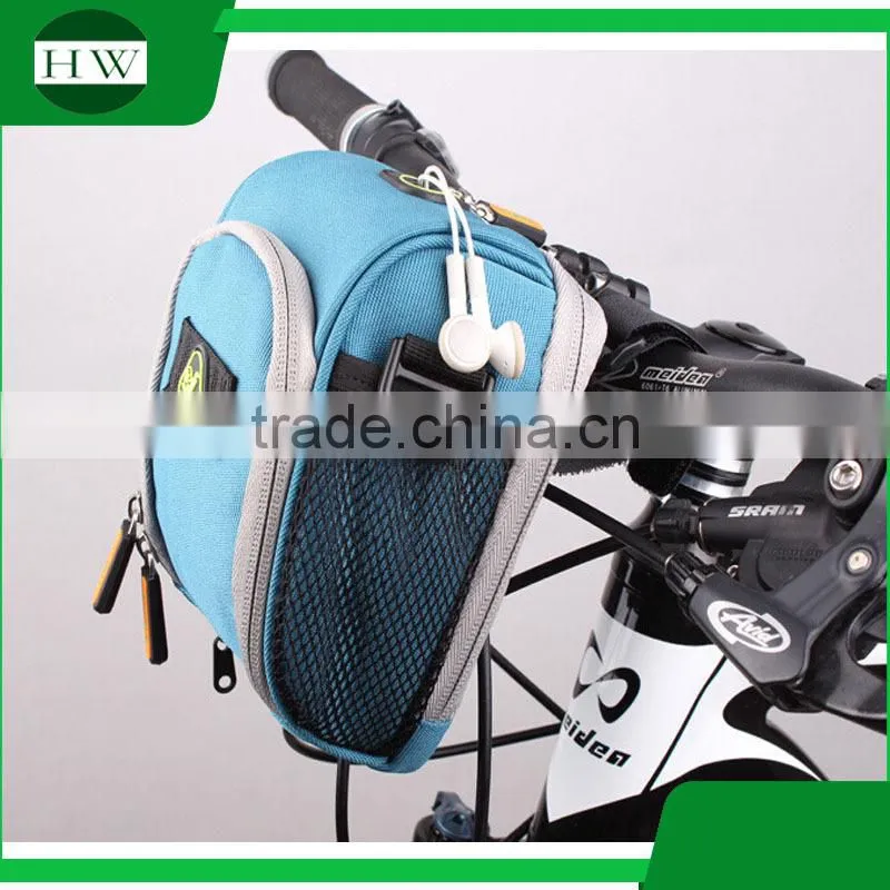 Mountain bike tube bag bicycle handlebar bag with rain cover bike accessories