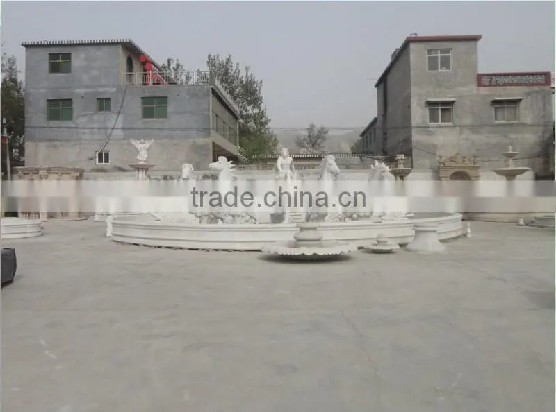 Italia Large Marble Water Fountain with horse