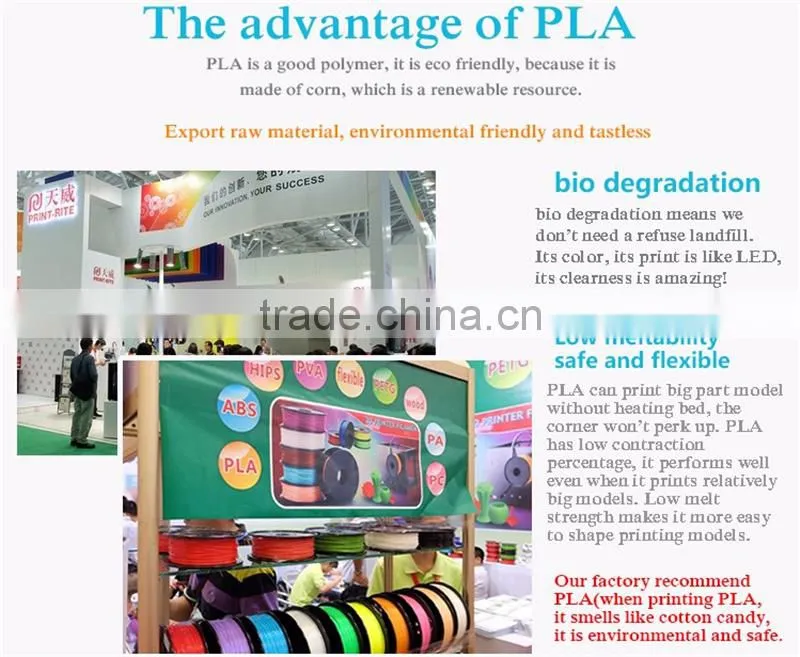 Colorful 3d printing filament 1.75mm pla and abs filament for 3d pen