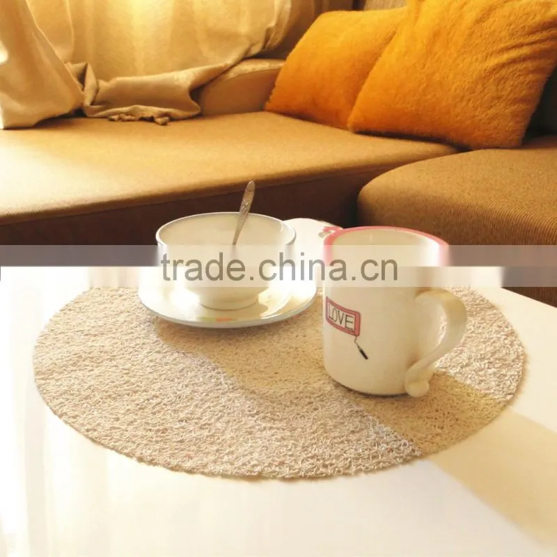 Round PVC Woven, Indoor/Outdoor Placemat, Set of 12, Many Colors