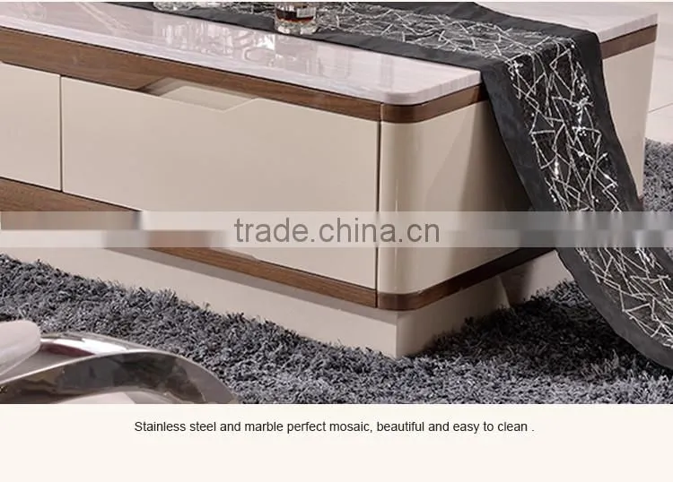 C386 Home Furniture Marble Top Tea Table With Coffee Table