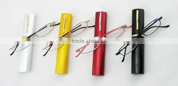 Hot sale mini slim foldable tube reading glasses