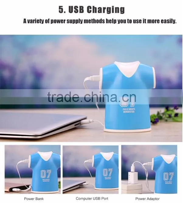 New Arrival Polo Shirts Humidifier, Creative Mini Air Humidifier, USB Mute House Multifunctional Humidifier
