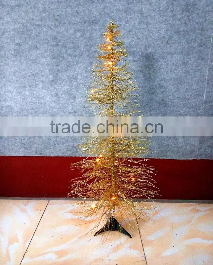 Glitter artificial flocked christmas trees With Ornaments