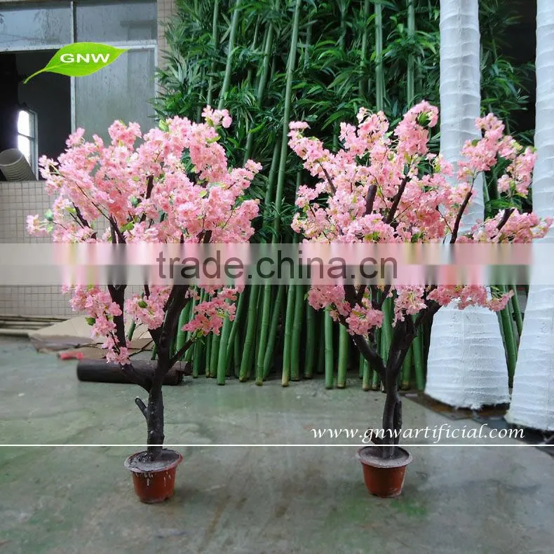 GNW BLS041 Small Cherry Flower Tree Potted for Wedding Table Centerpieces Artificial Tree Bonsai Indoor use