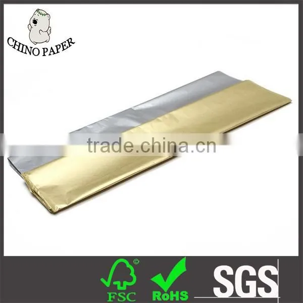 Golden and silver tissue clothes wrap garmet