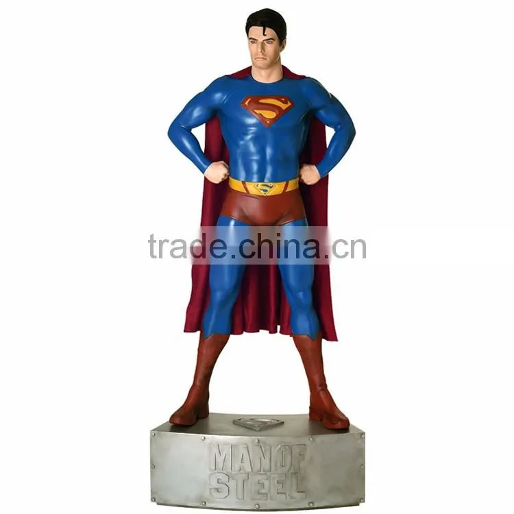 outdoor garden decoration resin craft life size superman statue