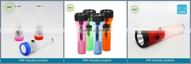 small plastic flashlight with rotary head