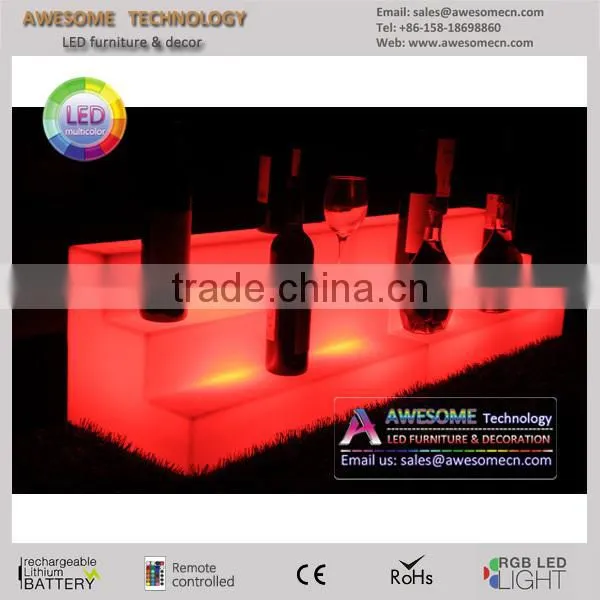 RGB color change LED acrylic display racks for sales