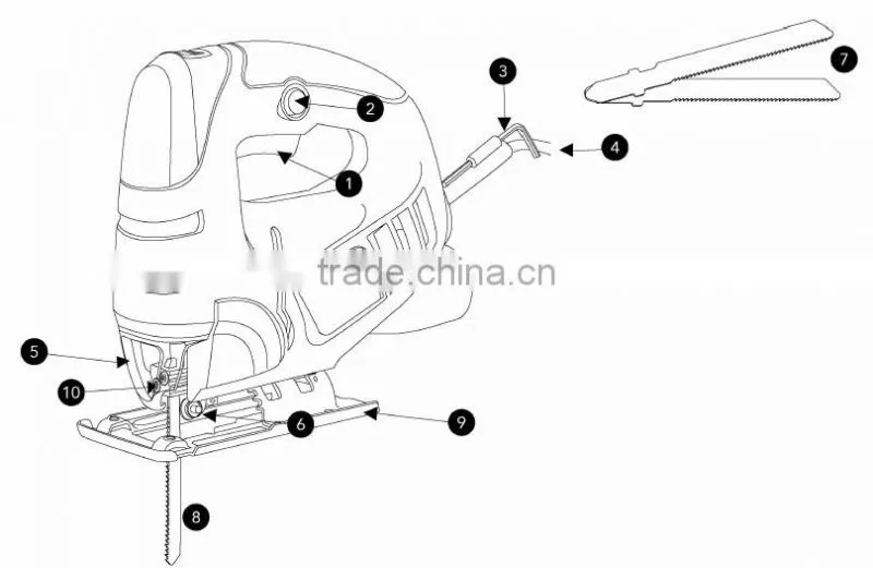 High Quality 400W 570W 800W Electric Jig Saw Machine Wood Cutting Machine