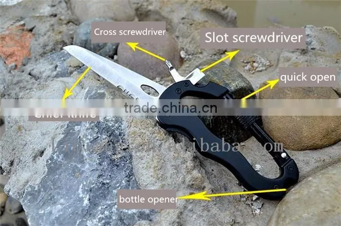 Special Birthday Gifts Multifunction Carabiner Knife Keychain