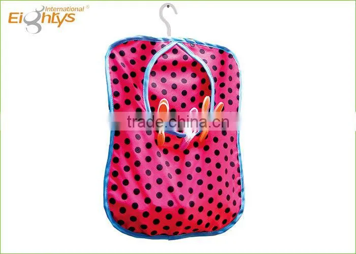 colorful and novel clothes peg bag with a hanger hook