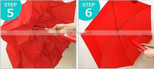 portable red sky blue black khaki color bottle shape magic umbrella