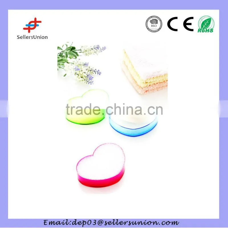 Plastic Soap Holder heart soap Box with Aerobic Spongy Pad for Bathroom