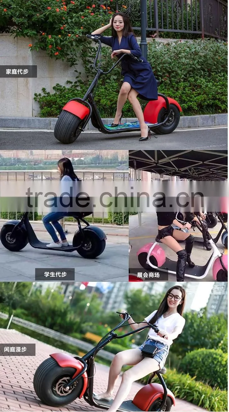 2016 Fashion Citycoco Harley scooter 2 wheels Electric Motorcycle with 2 seats
