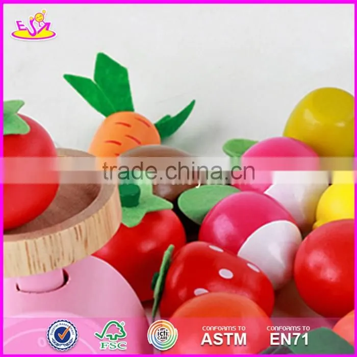 2017 New design funny pretend play wooden kids play supermarket W10A061