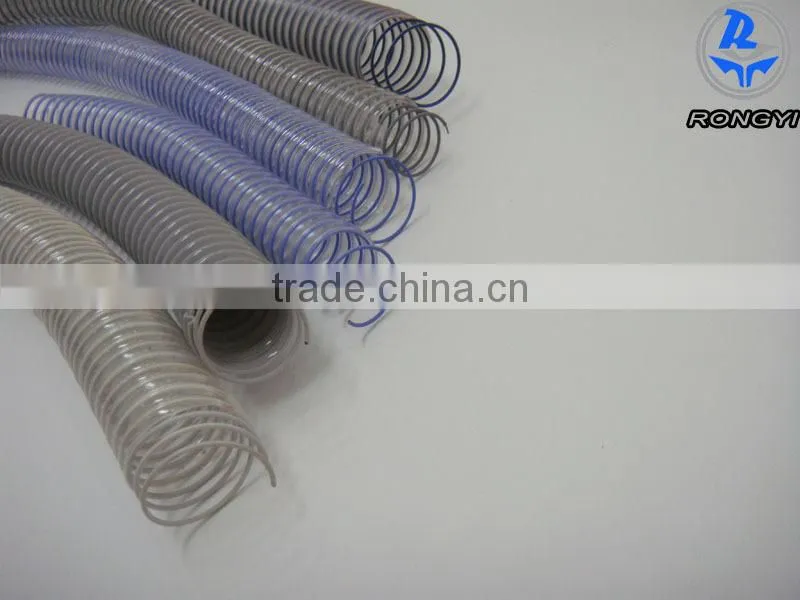 Transparant plastic with steel wire flexible hose