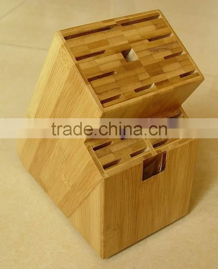 19 Slots bamboo knife block, stander, holder