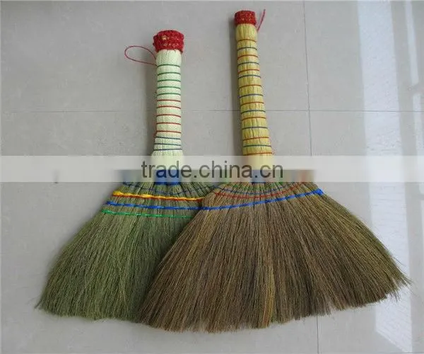 Adjustable Grass Broom with Colorful Short Grass Handle