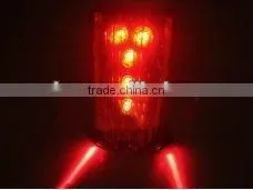 Bike Bicycle Laser Beam 5 LED Rear Tail Light