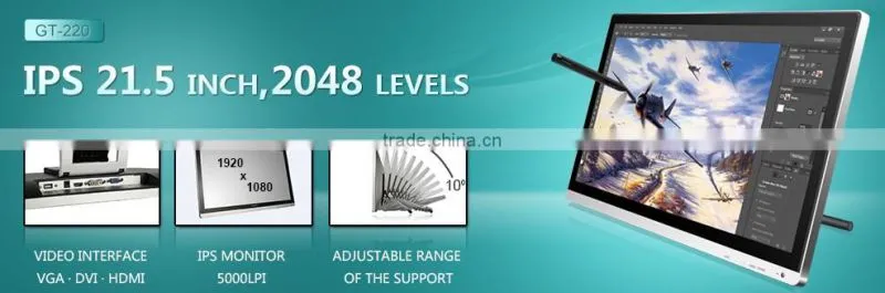Huion GT-220 21.5 inches lcd pen display graphics drawing monitor