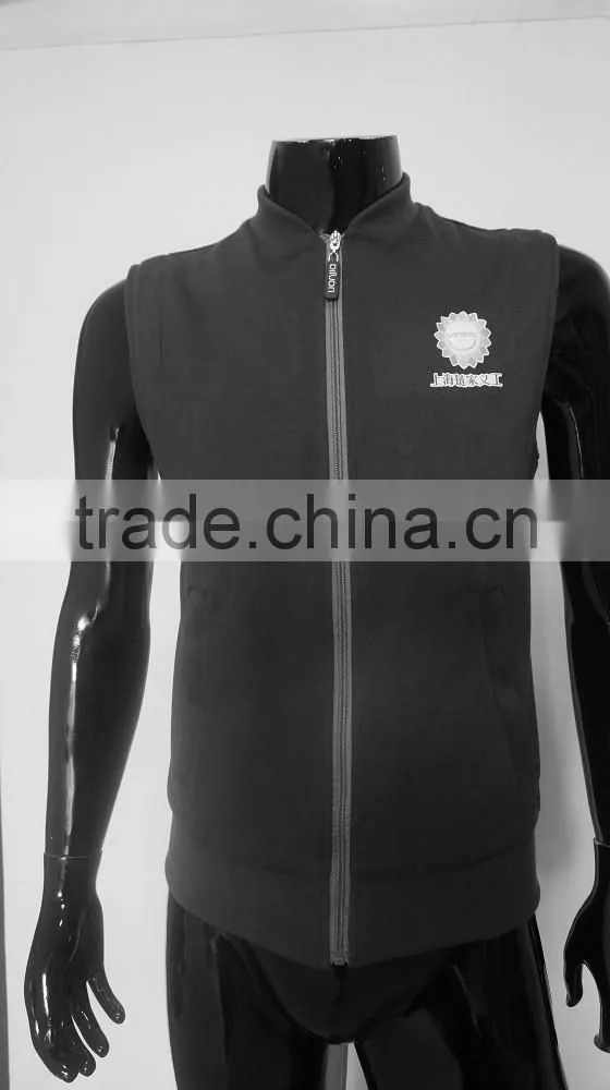 New design slim fit vest with collar YKK zipper