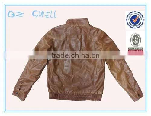 latest style fashion boy pu jacket