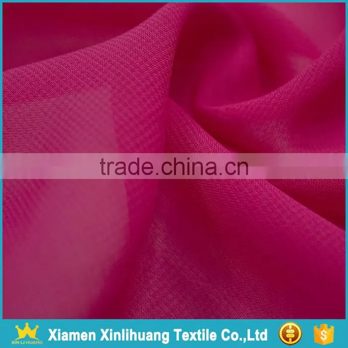 2017 Fashion Korean 100D 100 Polyester Pink Chiffon Fabric for Dresses