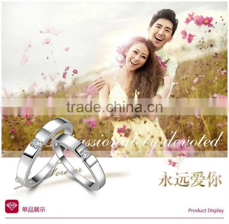 Last Fashion CZ Diamond Couple Rings