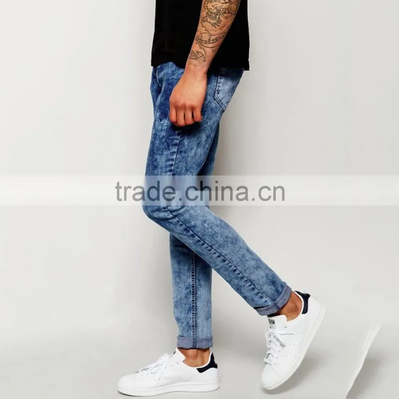 fashion pantlones plain best selling good quality slim jeans