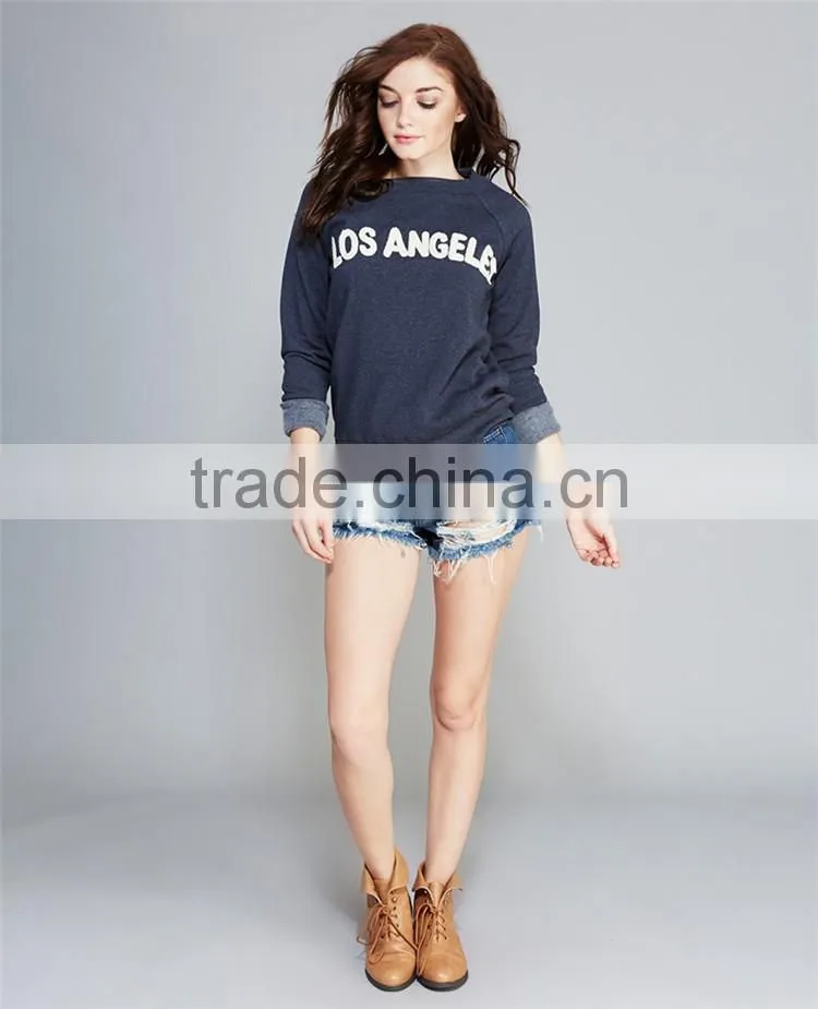 Custom quality 100 cotton crew neck sweatshirt wholesale sweatshirts